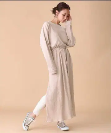 BASERANGE SHAW LONG SLEEVE KAFTAN 원피스