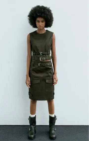 벨트 포함 베스트 zara