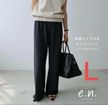 evernavy andme 이지 와이드 팬츠 다크 네이비 L