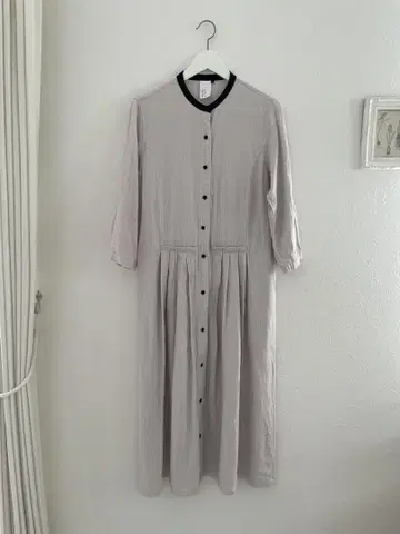 LILASIC 나츄란 콜라보 린넨 그레이지 셔츠 원피스