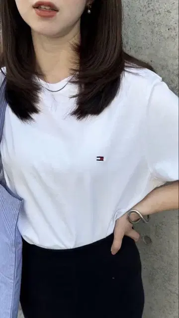 Tommy Hilfiger 화이트 티셔츠