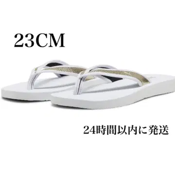 푸마 비치 샌들 여성용 화이트 23cm