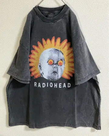 백 프린트 포함 Radiohead 티셔츠 라디오 헤드 파블로 허니