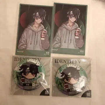 IDENTITY V 엽서 2장과 캔뱃지 2개 세트