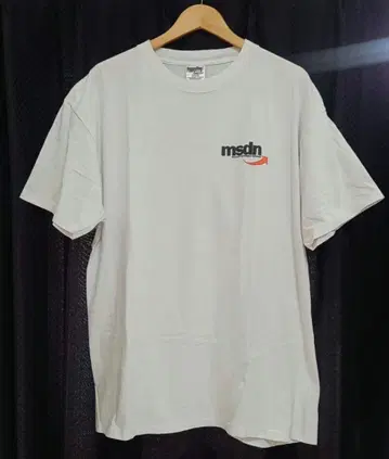 마이크로소프트 msdn 기업 티셔츠 XL 90s