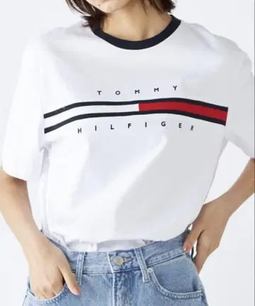 타미힐피거 로고 티셔츠