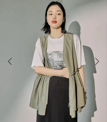 렙심 lepsim 개더 WZIP 베스트 카키