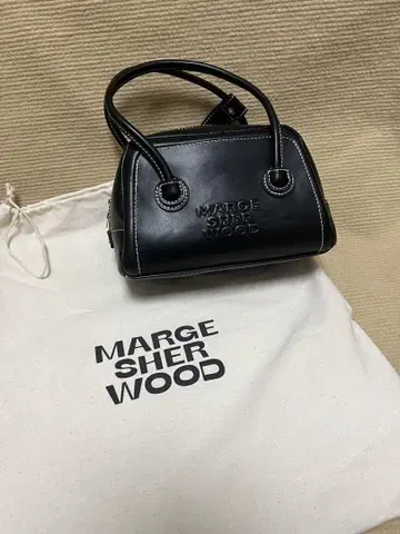 Margesher wood tote chestnut Mini 핸드백
