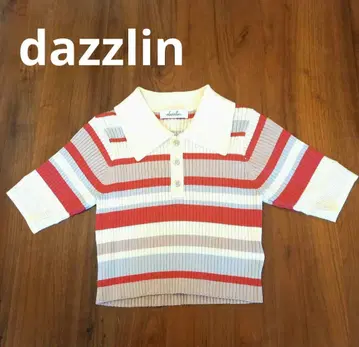 dazzlin 컴팩트 폴로 니트 탑 레드 여성용