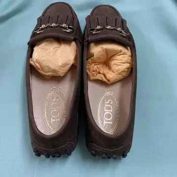 TOD'S 브라운 프린지 로퍼