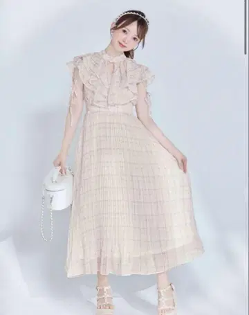 미셸 마카롱 케이프 리본 원피스 XS