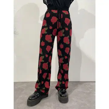 jouetie 자카드 니트 팬츠 블랙