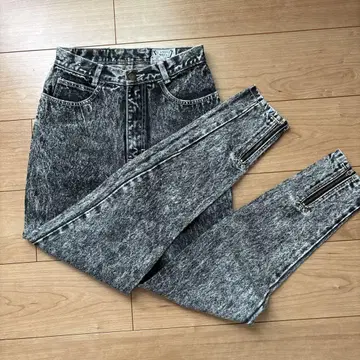 빈티지 HOOKED VINTAGE 80s 블랙 데님 여성용