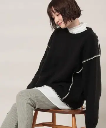 FREAK'S STORE 핸드 스티치 니트