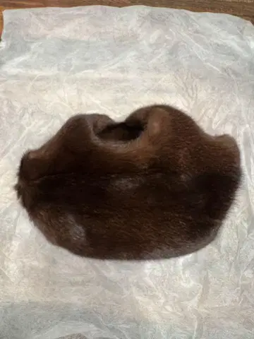 M-ogawa 브라운 퍼 핸드백