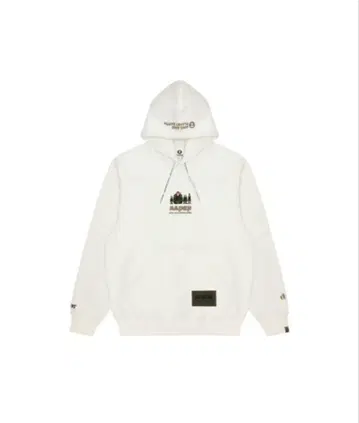 AAPE 화이트 후드 부착 후드티