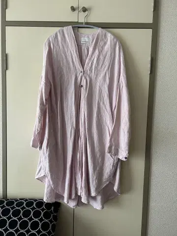 honnete 오넷 린넨 가디건 핑크