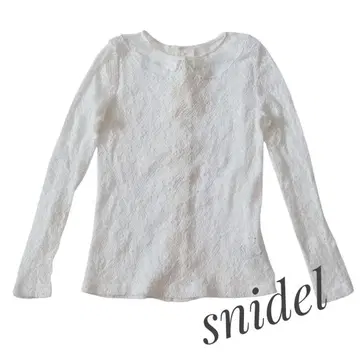 새상품급 snidel 레이스 긴팔 상의 화이트