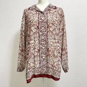 V&A 뮤지엄 윌리엄 모리스 올 패턴 블라우스 롱 기장