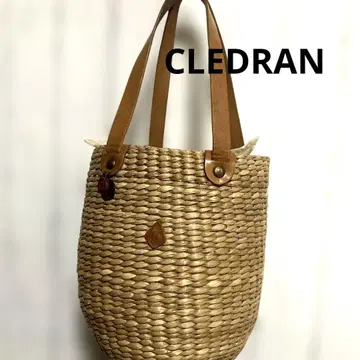 CLEDRAN 크레드란 바스켓 백 내부 가방 포함 가죽 둥근 바닥 로고