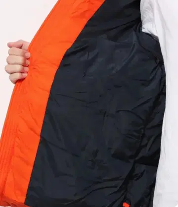 오렌지 후드 부착 다운 자켓 TOMMY HILFIGER 남성용 다운