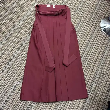 크림슨 컬러 졸업식 하카마 2.55cm