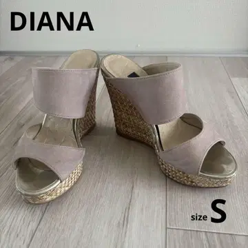 DIANA 웨지솔 샌들 뮬 핑크