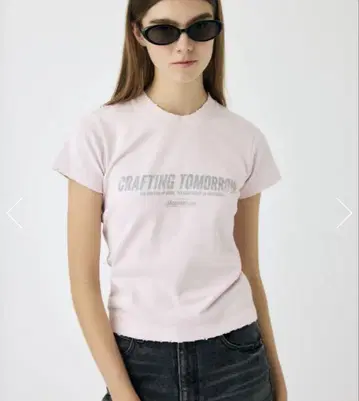 moussy FADED 로고 TEE 핑크 티셔츠