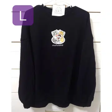 모프 샌드 mofusand 트레이닝복 맨투맨 L 고양이 블랙 긴팔