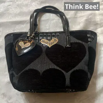 Think Bee! 하트 무늬 미니 토트백
