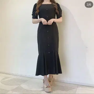 안미르 프론트 버튼 머메이드 op 블랙