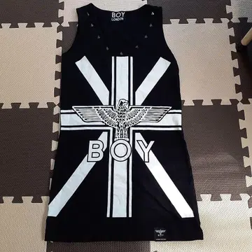 BOY LONDON 슬리브리스 원피스 스터드 블랙 검정