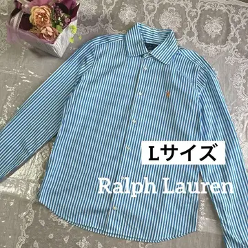 Ralph Lauren 새상품급 스트라이프 자수 블라우스 블루 사이즈 L