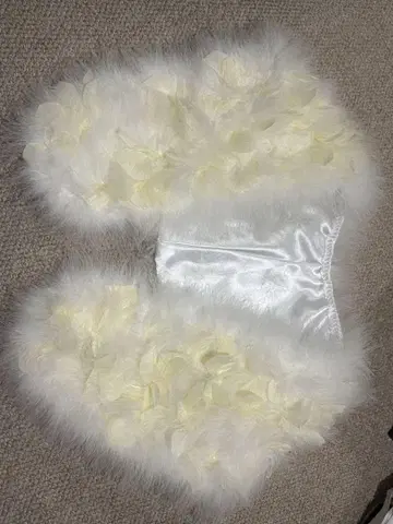 꽃 장식 퍼 새틴 일본 정통의상 소품