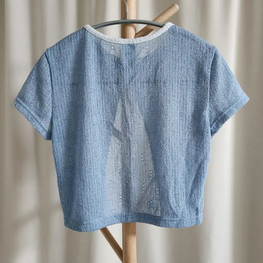 Tシャツ・カットソー citybreeze CUTOUT LINEN LAYERED T-SHIRT_SKY BLUE ☆送料・関税込☆CITYBREEZE☆CUT-OUT LINEN LAYERED T-SHIRT