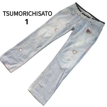 TSUMORICHISATO 츠모리치사토 하트 자수 데님 팬츠 S