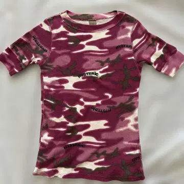 hysteric glamour 티셔츠 카모플라쥬 와플 핑크