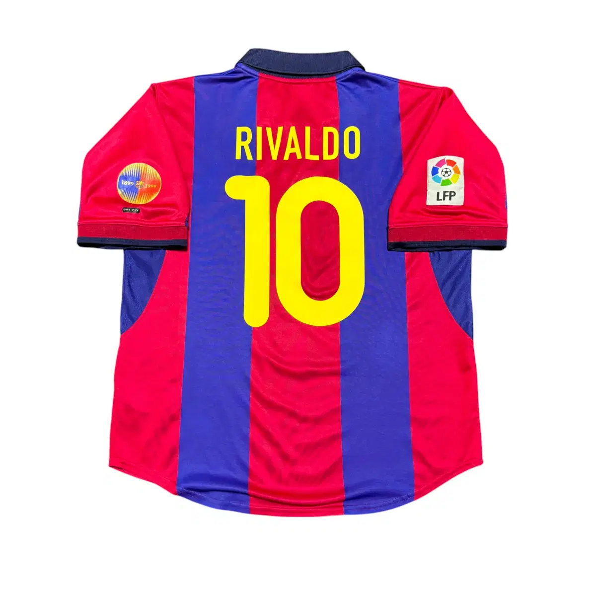 Retro 98/99 AUTOGRAPHED Rivaldo Nike FC Barcelona Soccer Jersey