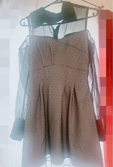 리젝시 셔츠 레이어드 미니 원피스