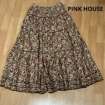 핑크하우스 PINK HOUSE 롱 스커트 꽃무늬 S 사이즈 상당 레이스