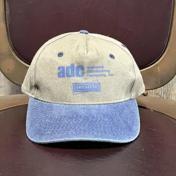 데드스탁 코튼 캡 adc 로고 기업 그레이 베이지 워시