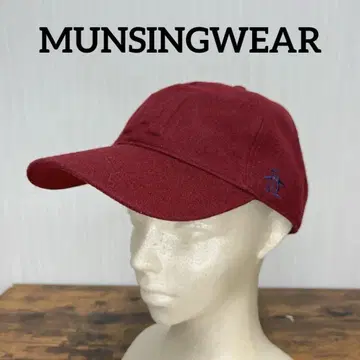 MUNSINGWEAR 먼싱웨어 와인 레드 캡 M 로고