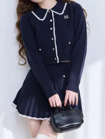 NICE CLAUP 니트 셋업 네이비