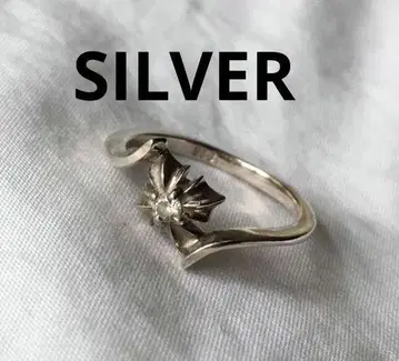 빈티지 지르코니아 실버 반지 SILVER 크로스 cz