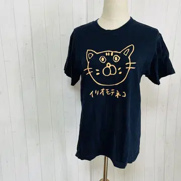 고양이 얼굴 디자인 티셔츠 S 헤비 웨이트 프리 랭크 a335