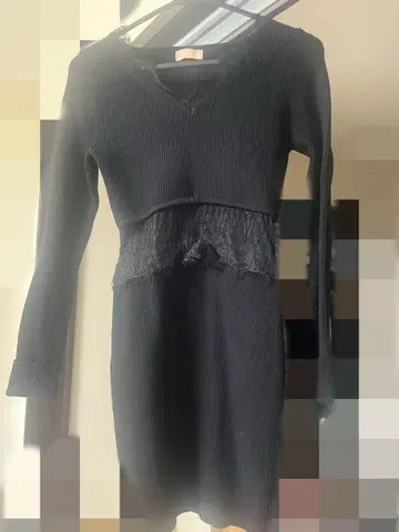 RESEXXY 허리 레이스 미니 원피스