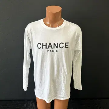 AKM CHANCE PARIS 화이트 긴팔 티셔츠 XL 세탁 완료