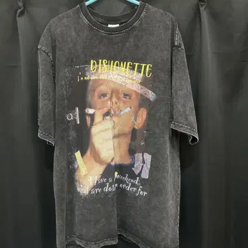 Dishonette 그래픽 티셔츠 다크 그레이
