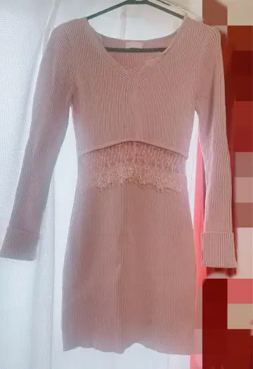 RESEXXY 허리 레이스 미니 원피스