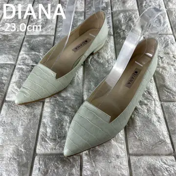 23cm DIANA 다이애나 플랫 펌프스 악어 엠보싱 가죽 베이지